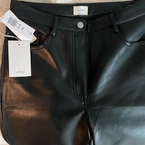 Aritzia Melina Pant. Size US 8. Vegan Leather. NEW